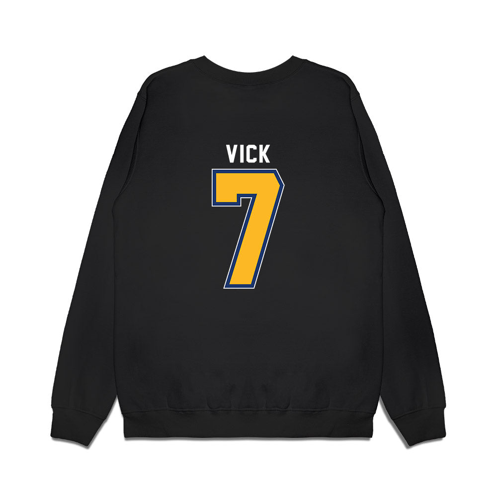 North Carolina A&T - NCAA Men's Basketball : Brooklyn Vick - Vintage Basketball Shersey Premium Crewneck Sweatshirt-1