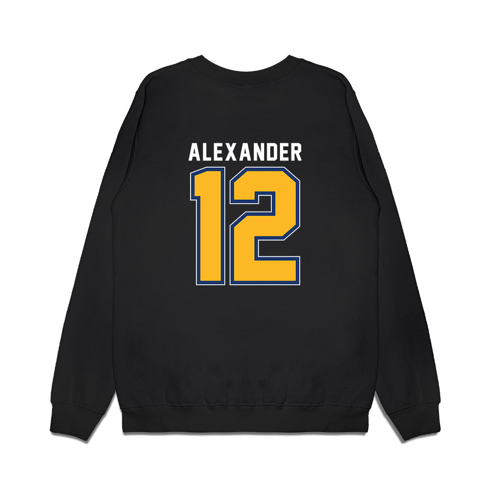 North Carolina A&T - NCAA Women's Basketball : Drew Alexander - Vintage Basketball Shersey Premium Crewneck Sweatshirt-1