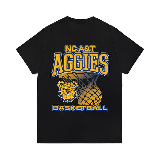 North Carolina A&T - NCAA Women's Basketball : Eva Andrews - Vintage Basketball Shersey Comfort Colors T-Shirt-0
