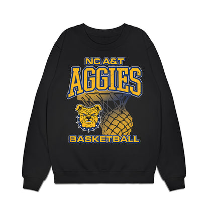 North Carolina A&T - NCAA Men's Basketball : Brooklyn Vick - Vintage Basketball Shersey Premium Crewneck Sweatshirt-0