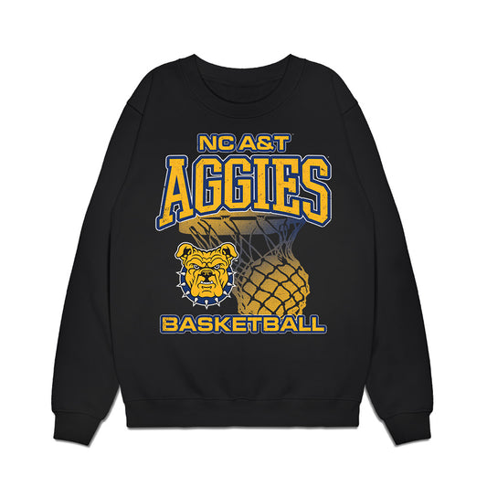 North Carolina A&T - NCAA Men's Basketball : Brooklyn Vick - Vintage Basketball Shersey Premium Crewneck Sweatshirt-0