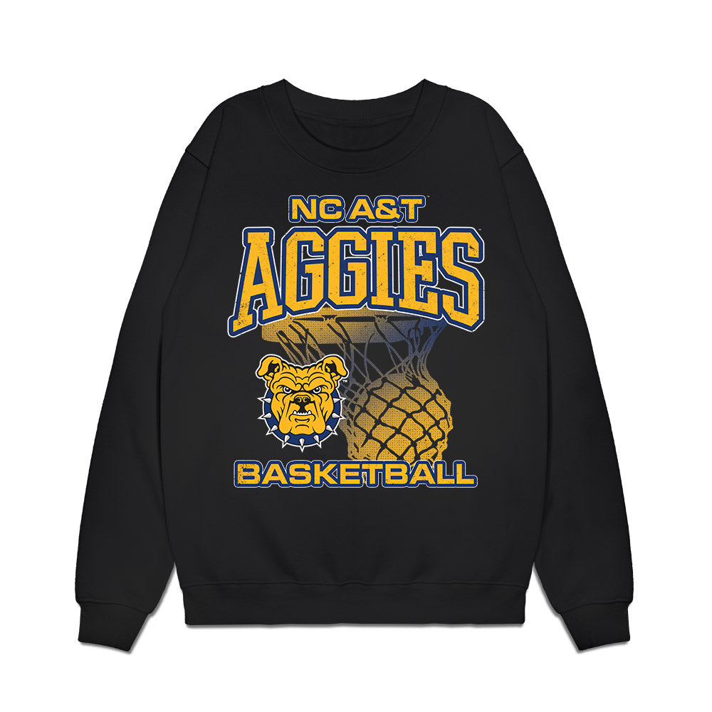 North Carolina A&T - NCAA Women's Basketball : Drew Alexander - Vintage Basketball Shersey Premium Crewneck Sweatshirt-0