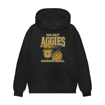 North Carolina A&T - NCAA Women's Basketball : Drew Alexander - Vintage Basketball Shersey Premium Hooded Sweatshirt-0