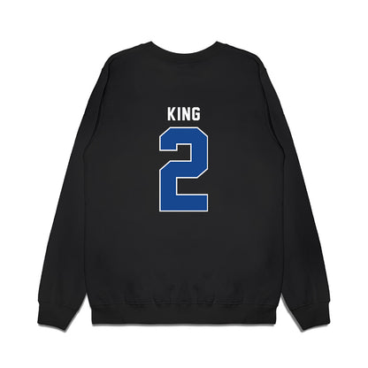 SMU - NCAA Women's Basketball : Zahra King - Vintage Premium Crewneck Sweatshirt-1