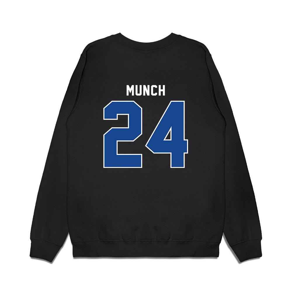 SMU - NCAA Men's Basketball : Johan Munch - Vintage Premium Crewneck Sweatshirt-1