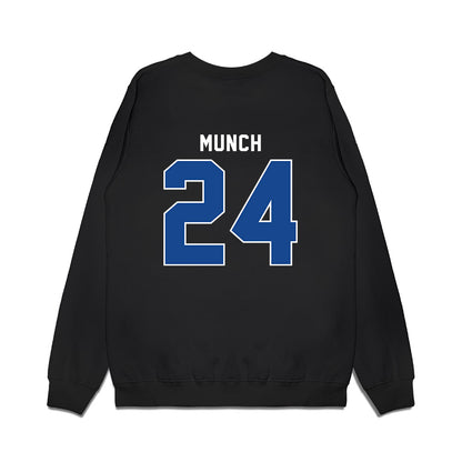 SMU - NCAA Men's Basketball : Johan Munch - Vintage Premium Crewneck Sweatshirt-1