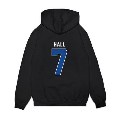 SMU - NCAA Women's Basketball : Grace Hall - Vintage Premium Hooded Sweatshirt-1