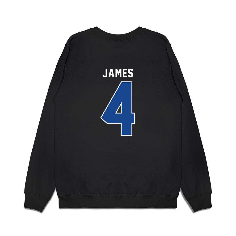 SMU - NCAA Women's Basketball : Shania James - Vintage Premium Crewneck Sweatshirt-1