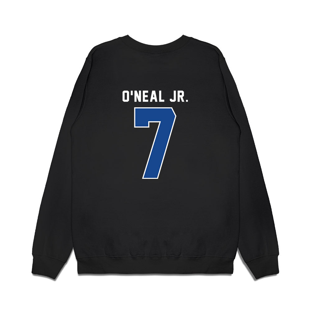 SMU - NCAA Men's Basketball : Jermaine O'Neal Jr. - Vintage Premium Crewneck Sweatshirt-1