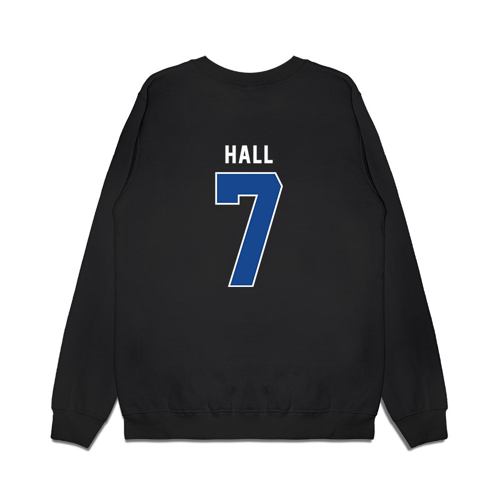SMU - NCAA Women's Basketball : Grace Hall - Vintage Premium Crewneck Sweatshirt-1