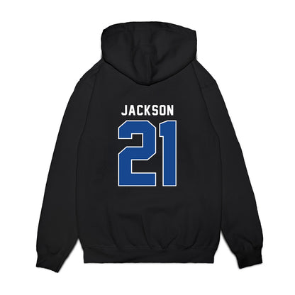SMU - NCAA Women's Basketball : Kaylin Jackson - Vintage Premium Hooded Sweatshirt-1