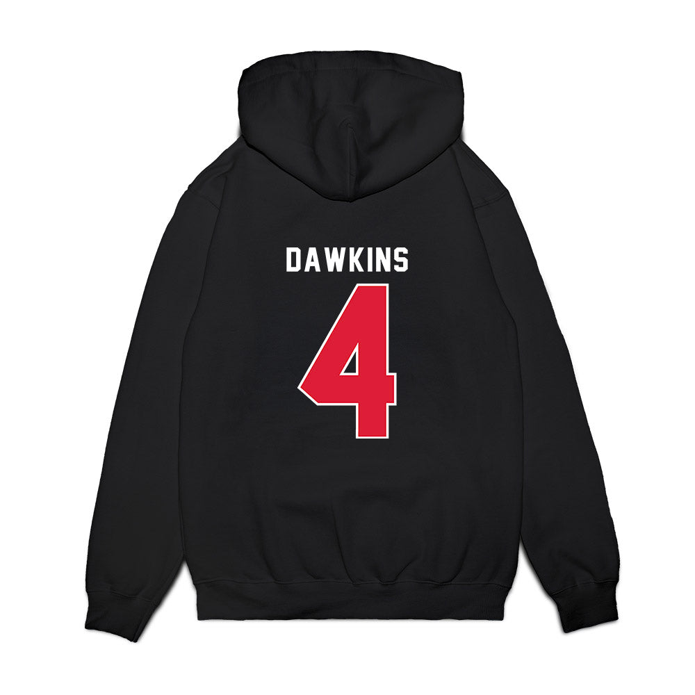 Dayton - NCAA Women's Basketball : Shantavia Dawkins - Vintage Premium Hooded Sweatshirt-1