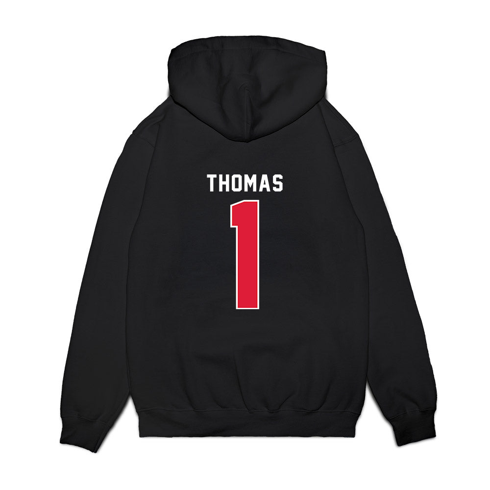 Dayton - NCAA Men's Basketball : Malcolm Thomas - Vintage Premium Hooded Sweatshirt-1