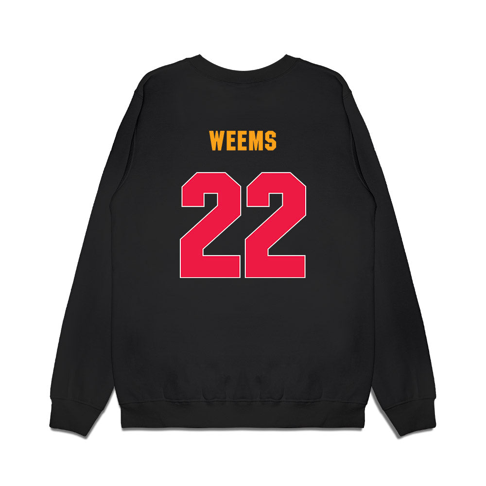 Lamar - NCAA Women's Basketball : Nurjei Weems - Vintage Basketball Premium Crewneck Sweatshirt-1