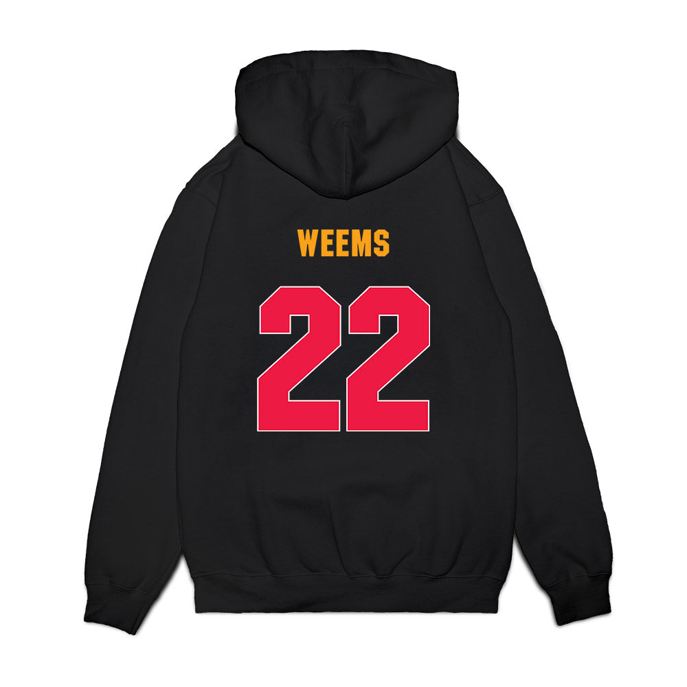 Lamar - NCAA Women's Basketball : Nurjei Weems - Vintage Basketball Premium Hooded Sweatshirt-1