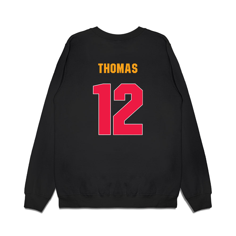 Lamar - NCAA Men's Basketball : Christian Thomas - Vintage Basketball Premium Crewneck Sweatshirt-1