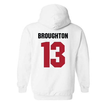 Nicholls State - NCAA Women's Basketball : Asia Broughton - Vintage Shersey Hooded Sweatshirt-1