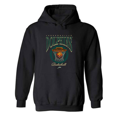 Jacksonville - NCAA Men's Basketball : Jason Thirdkill Jr. - Vintage Shersey Hooded Sweatshirt-0