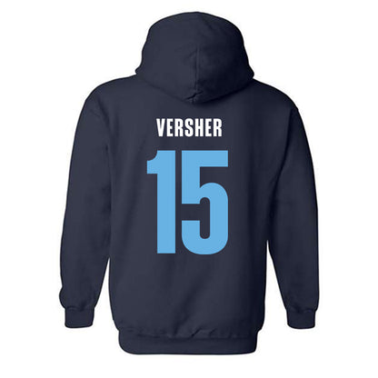 San Diego - NCAA Men's Basketball : Caleb Versher - Vintage Shersey Hooded Sweatshirt-1