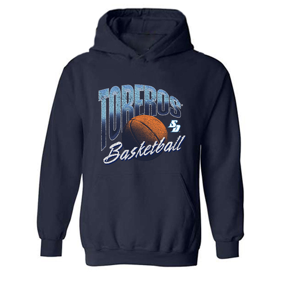 San Diego - NCAA Men's Basketball : Caleb Versher - Vintage Shersey Hooded Sweatshirt-0