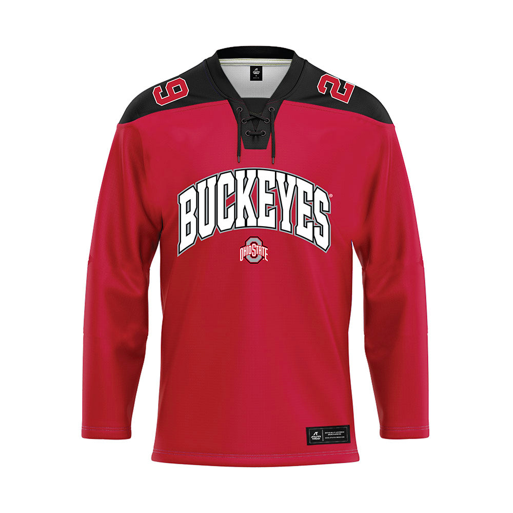 Ohio State - NCAA Women's Ice Hockey : Kassidy Carmichael - Red Hockey Jersey-0