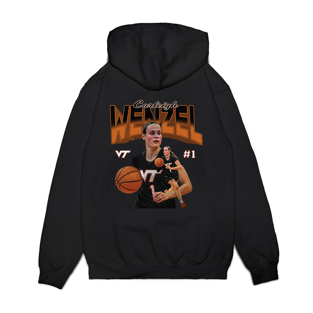 Virginia Tech - NCAA Women's Basketball : Carleigh Wenzel - Collage Premium Hooded Sweatshirt-1