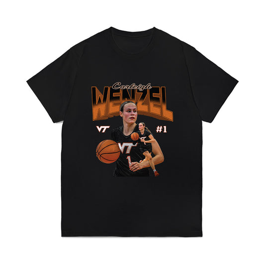 Virginia Tech - NCAA Women's Basketball : Carleigh Wenzel - Collage Comfort Colors T-Shirt-0