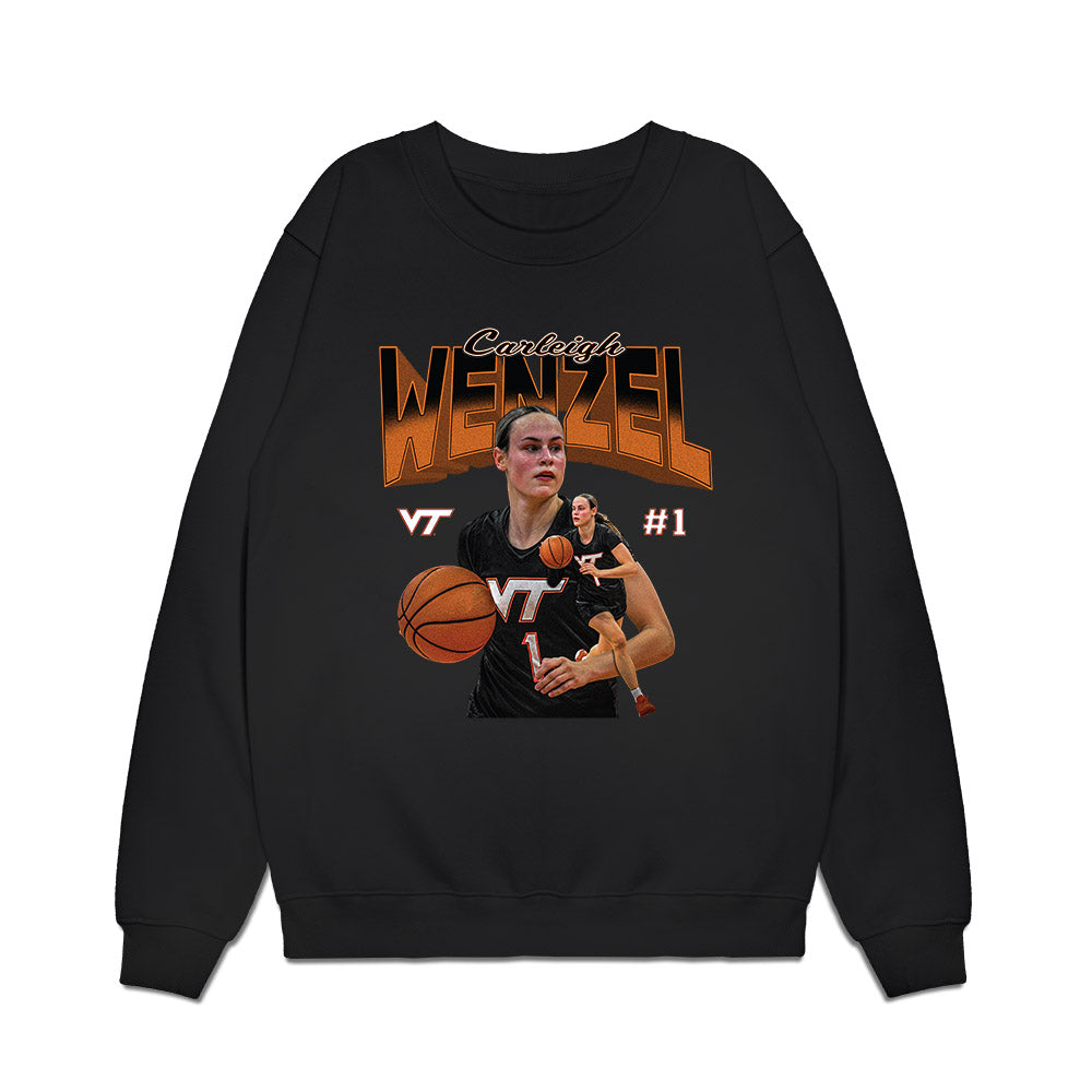 Virginia Tech - NCAA Women's Basketball : Carleigh Wenzel - Collage Premium Crewneck Sweatshirt-0