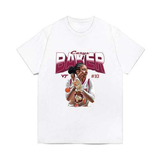 Virginia Tech - NCAA Women's Basketball : Carys Baker - Collage Comfort Colors T-Shirt-0