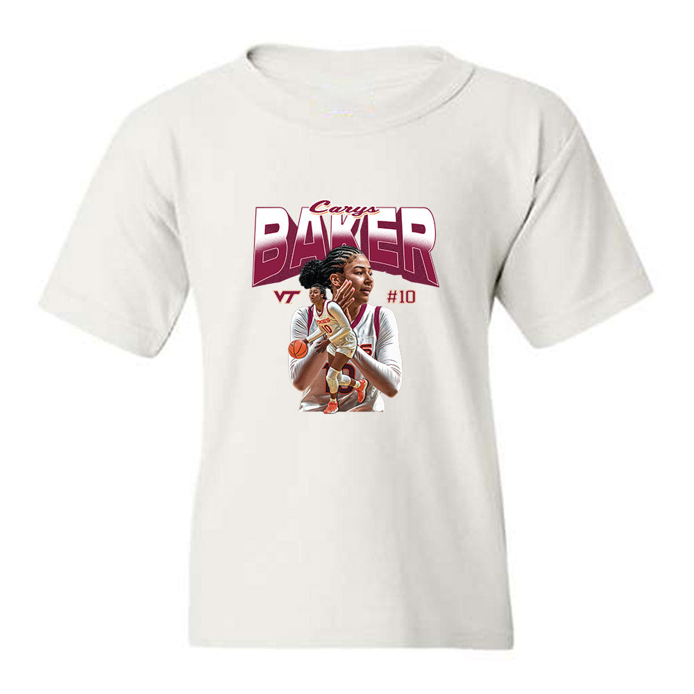 Virginia Tech - NCAA Women's Basketball : Carys Baker - Collage Youth T-Shirt-0
