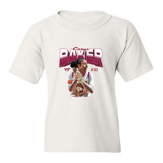 Virginia Tech - NCAA Women's Basketball : Carys Baker - Collage Youth T-Shirt-0