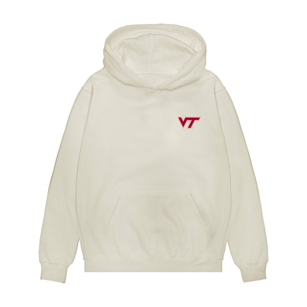 Virginia Tech - NCAA Women's Basketball : Carys Baker - Collage Premium Hooded Sweatshirt-0