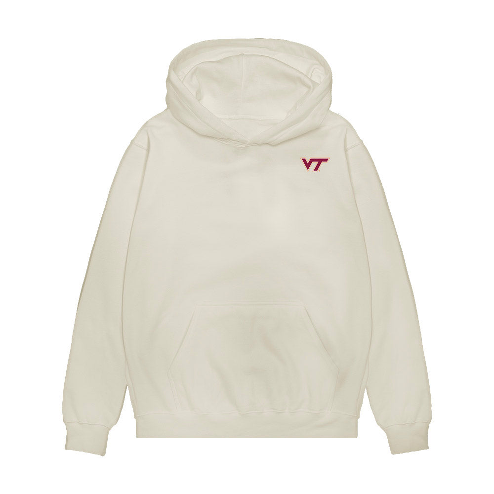 Virginia Tech - NCAA Men's Basketball : Amani Hansberry - Collage Premium Hooded Sweatshirt-0