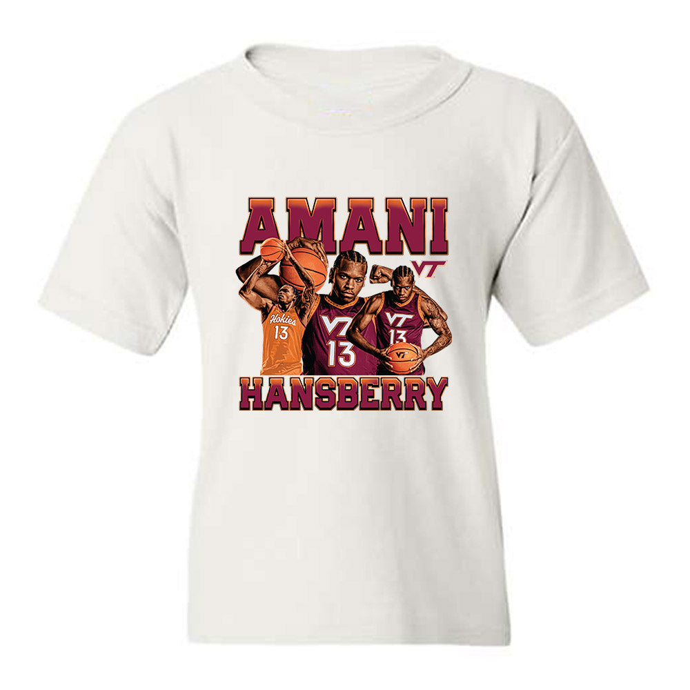 Virginia Tech - NCAA Men's Basketball : Amani Hansberry - Collage Youth T-Shirt-0