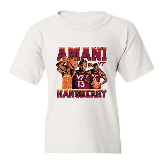 Virginia Tech - NCAA Men's Basketball : Amani Hansberry - Collage Youth T-Shirt-0