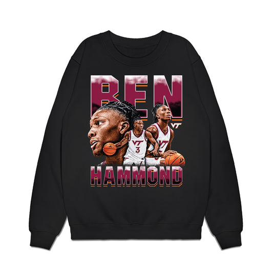 Virginia Tech - NCAA Men's Basketball : Ben Hammond - Collage Premium Crewneck Sweatshirt-0