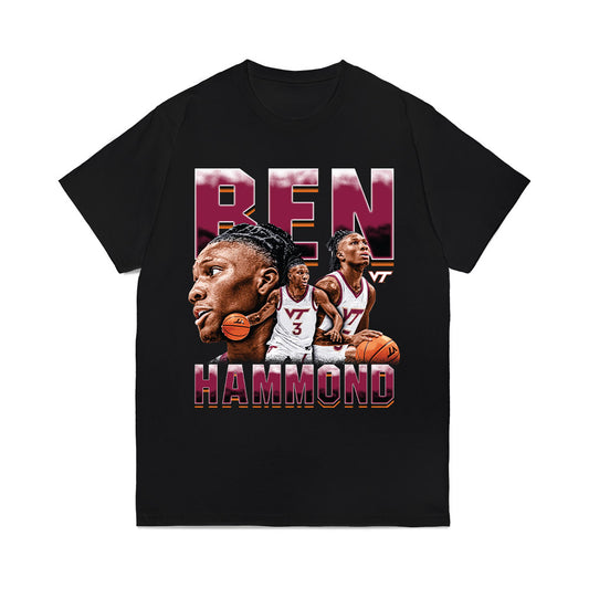 Virginia Tech - NCAA Men's Basketball : Ben Hammond - Collage Comfort Colors T-Shirt-0