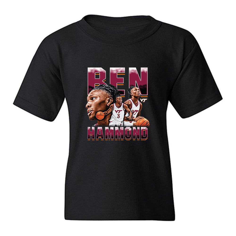 Virginia Tech - NCAA Men's Basketball : Ben Hammond - Collage Youth T-Shirt-0