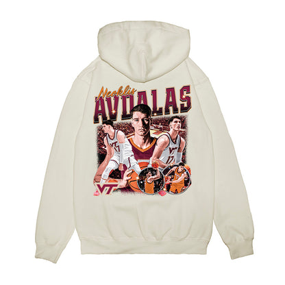 Virginia Tech - NCAA Men's Basketball : Neoklis Avdalas - Collage Premium Hooded Sweatshirt-1