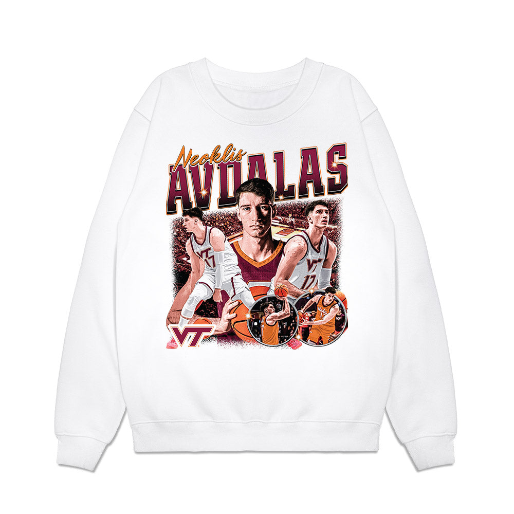 Virginia Tech - NCAA Men's Basketball : Neoklis Avdalas - Collage Premium Crewneck Sweatshirt-0