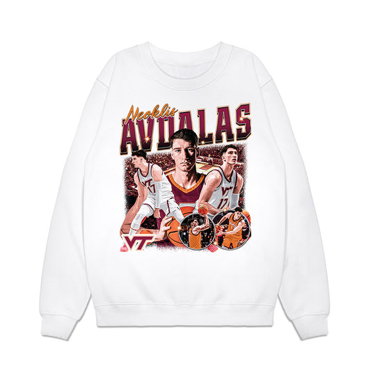 Virginia Tech - NCAA Men's Basketball : Neoklis Avdalas - Collage Premium Crewneck Sweatshirt-0