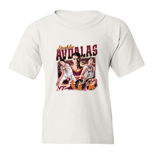 Virginia Tech - NCAA Men's Basketball : Neoklis Avdalas - Collage Youth T-Shirt-0
