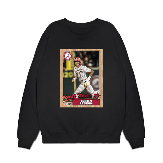 Alabama - NCAA Baseball : Justin Lebron - Card Inspired Premium Crewneck Sweatshirt-0
