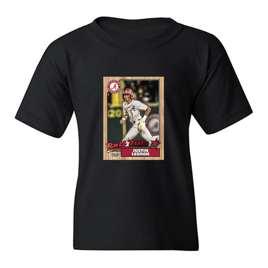 Alabama - NCAA Baseball : Justin Lebron - Card Inspired Youth T-Shirt-0