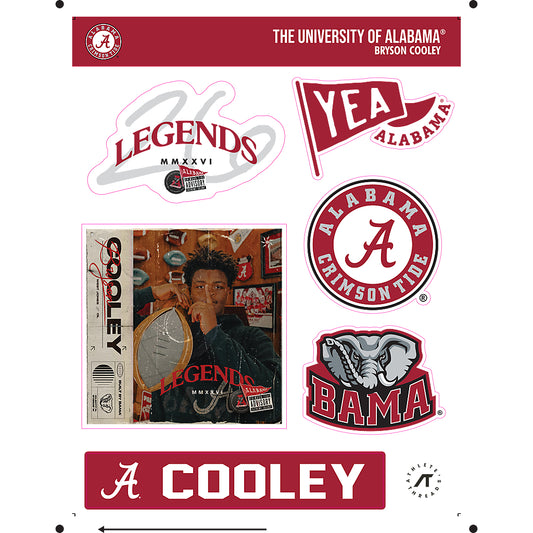Alabama - NCAA Football : Bryson Cooley - Legends 2026 Sticker Sheet-0