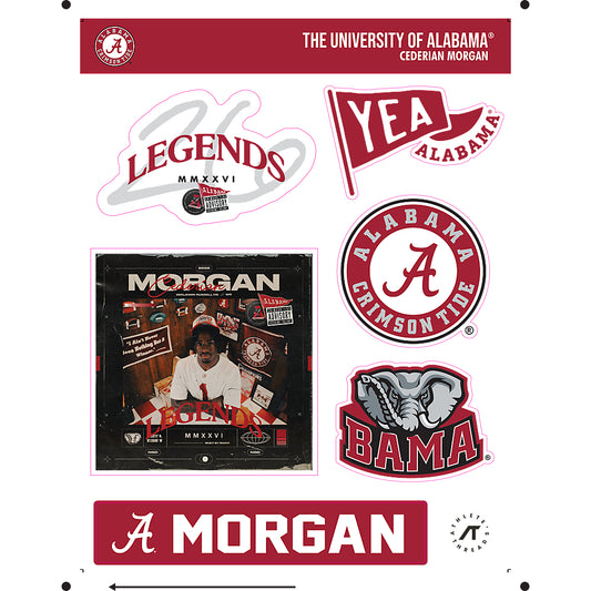 Alabama - NCAA Football : Cederian Morgan - Legends 2026 Sticker Sheet-0