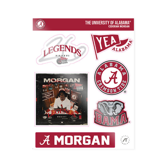 Alabama - NCAA Football : Cederian Morgan - Legends 2026 Sticker Sheet-0