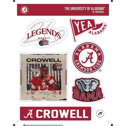 Alabama - NCAA Football : EJ Crowell - Legends 2026 Sticker Sheet-0