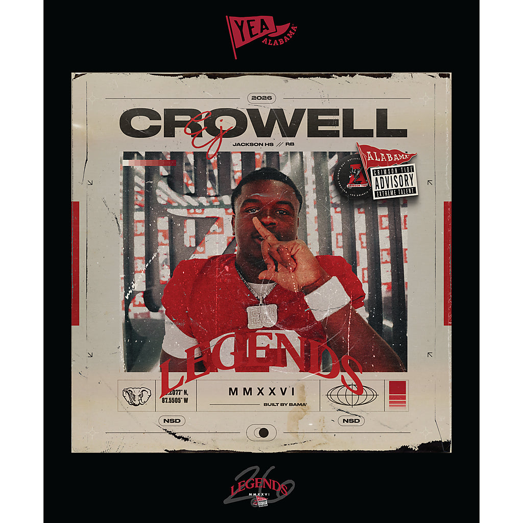 Alabama - NCAA Football : EJ Crowell - Legends 2026 Poster 20x24-0