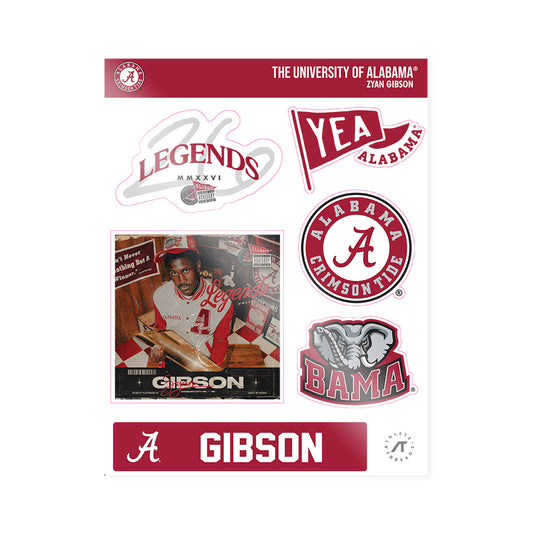 Alabama - NCAA Football : Zyan Gibson - Legends 2026 Sticker Sheet-0